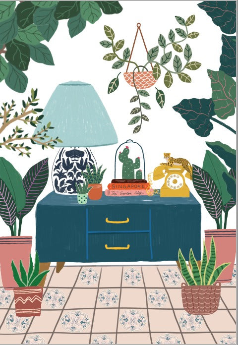 Postcard-Yenidraws-3. My Singapore My Home - My Home-The Verdant Lab