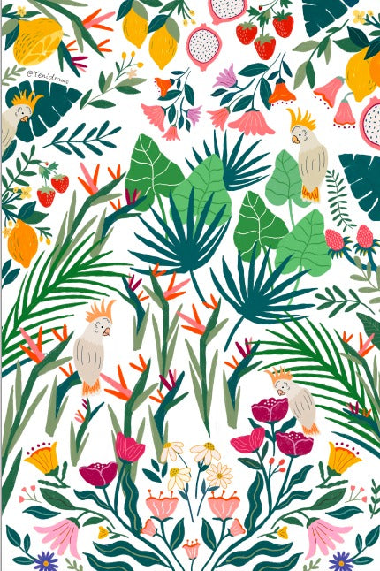 Postcard-Yenidraws-6. Enchanted Garden-The Verdant Lab